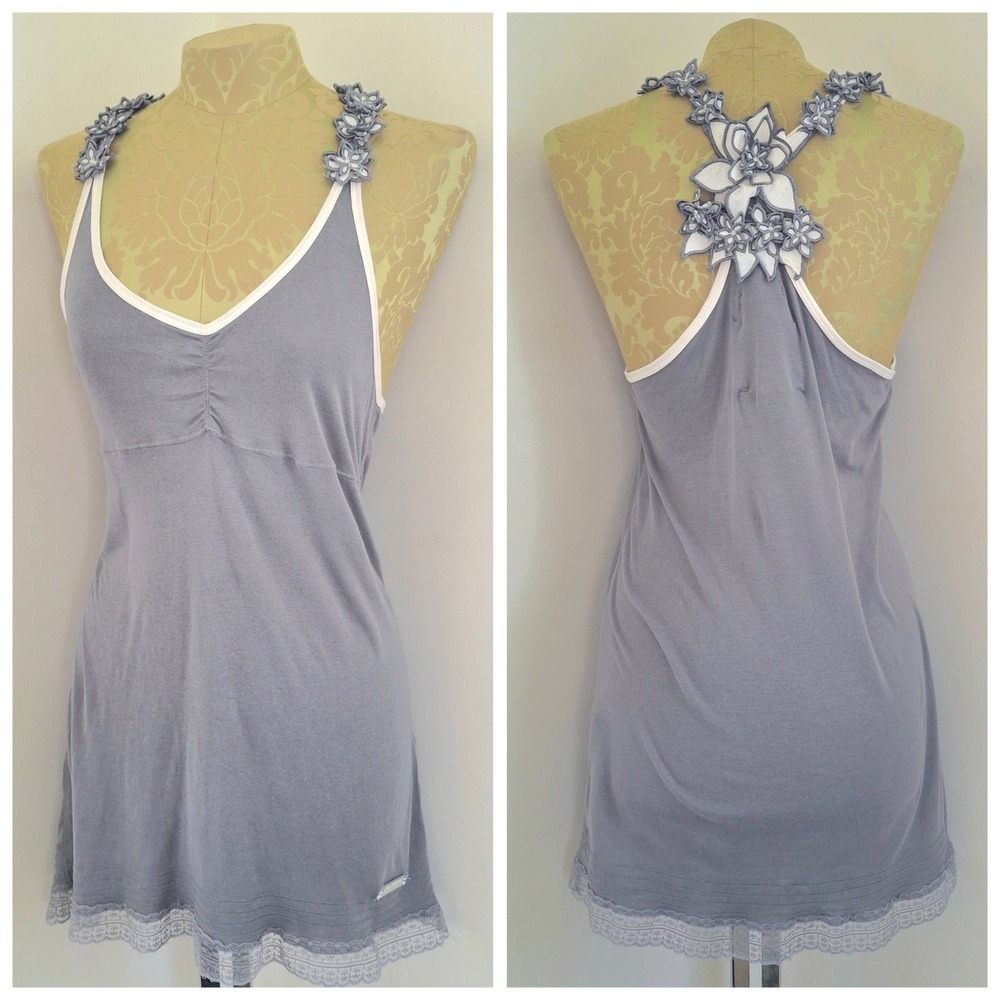 Superdry Vintage Thrift Women's Grey Tunic Dress Medium